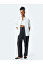 Pile Detailed Pocketed Wide Leg Aerobin Satin Trousers - 2