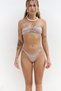 Zahira Side Gather Detailed Brazilian Lilac Bikini Bottom - 2