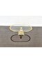 Glass Oval Small Boat Presentation with Cast Gold Frame and Square Feet - 4