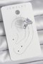 Brass Silver Color Zircon Stone Heart Model Women's Cartilage Earrings Sl11820 - 2