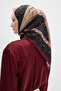 Vela Pattern Soft Scarf - Black Beige - 4