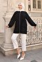 Drawstring Waist Zippered Short Cap Black 3243 - 3