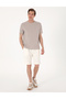 Beige Comfort Fit Knitted Shorts 50303891-Vr011 - 3