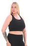Curve Women's Plus Size Gathering Double Pocket Black Capri Leggings Pad Crop Double Suit - 5