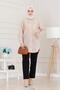 Front Bow Detailed Linen Tunic-Beige