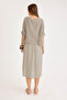 Short Sleeve Mesh Linen Dress - 4