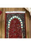 Ravza Luxury Chenille Prayer Rug Claret Red (68X120Cm) 650 Gr - 5