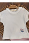 Summer Baby Girl Set with Flower Embroidered Hat - 5