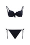 Women's Black Bow Bikini Set - 2