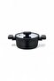 Signature Granite Crush Deep Pot Black 20cm Silicone Rim Lid