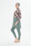 Full Covered Lycra Patterned Skirted Hijab Swimsuit Anthracite 3481-A - 7