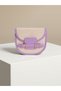 Asia Women's Lilac-Linen Handbag and Shoulder Bag - 2
