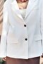 Brenna White Linen Blazer - 6