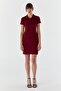 Polo Neck Dress Bordo - 3