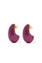 Pave Dome Earrings, Crystal Kup Style Earrings - 4