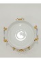 Daisy Round Oven Porcelain Presentation Plate with Gold Bud Foot Detail & Special Laser Cutting - 4