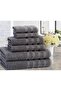 6-Piece Cotton Towels Premium Quality 600 GSM Super Soft Bath Towels - Grey - 7