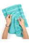 6-Piece Cotton Towels Premium Quality 600 GSM Super Soft Bath Towels - Turquoise - 8