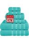 6-Piece Cotton Towels Premium Quality 600 GSM Super Soft Bath Towels - Turquoise - 2