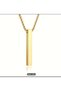 Donguan Minimalist Stainless Steel Long Bar Necklace, Hip-Hop Geometric - 3