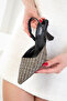Black-Beige Women's Classic Heeled Shoes 20430