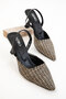 Black-Beige Women's Classic Heeled Shoes 20430 - 3