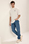 Orta mavi %100 Pamuk Essential Fit Jeans Kot Pantolon TMNAW23JE00104