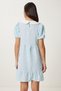 Women's Water Green Checkered Summer Mini Woven Dress Tp00058 - 3