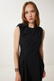 Women's Black Bow Detailed Woven Jumpsuit Wf00111 - 2