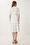 Women's Ecru Green Polka Dot Textured Summer Crinkle Dress Tp00055 - 4