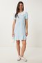 Women's Water Green Checkered Summer Mini Woven Dress Tp00058