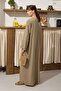 Cotton Blend Ribbed Mink Dress - 7