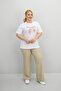 Women's Plus Size Ribbon Detailed Sequin Embroidered Tracksuit Set 8200-25 - 4
