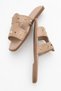 Women's Faux Leather Troc Detailed Slippers 6320 Nude - 7