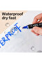 Deli EU10130 Permanent Marker, Chisel Tip 1.5–5mm, Blue, 12PCS/Box – For Office & Industrial Use - 2