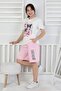 مجموعة شورت Love Is Girl's Top Single Jersey من الأسفل مكونة من خيطين - 5