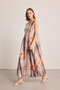 Butterfly Collection Long Lyocell Dress - Brown - 5