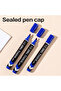 Deli EU10130 Permanent Marker, Chisel Tip 1.5–5mm, Blue, 12PCS/Box – For Office & Industrial Use - 6
