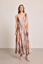 Butterfly Collection Long Lyocell Dress - Brown - 3