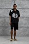 Men's Shirt Nmrc Floral Short Sleeve Black Oversize Printed Muslin - 6
