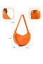 Orange Single Compartment Leather Hand and Shoulder Bag L:12 E:26 W:6 cm - 4