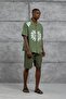 Men's Shirt Nmrc Floral Short Sleeve Khaki Oversize Printed Muslin - 6