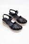 Women's Genuine Leather Closed-Front Orthopedic Sandals, Wedge Heel Sandals - 2