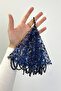 Navy Blue Bride Groom Handkerchief Sequin Sequin Pearl and Crystal Stone Detailed Wedding Henna Circumcision Promise Engagement Halay - 3