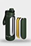 1 Hand Leak-Proof Leak Proof Steel Thermos 500 ml Green St-208 - 5