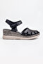 Women's Genuine Leather Closed-Front Orthopedic Sandals, Wedge Heel Sandals - 4