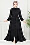 Viscose Dress with Elastic Cuffs 1124Bgs895-M Black - 2