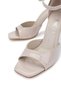 Women's Vegan Beige Heeled Shoes - 3