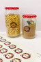 Transparent 54 Pieces Round Spice Legume Jar Label 4.5 cm X 4.5 cm Sticker - 3