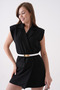 Women's White Thin Faux Leather Gold Buckle Belt 2297 - 6